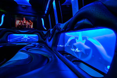 Modern limousine interior