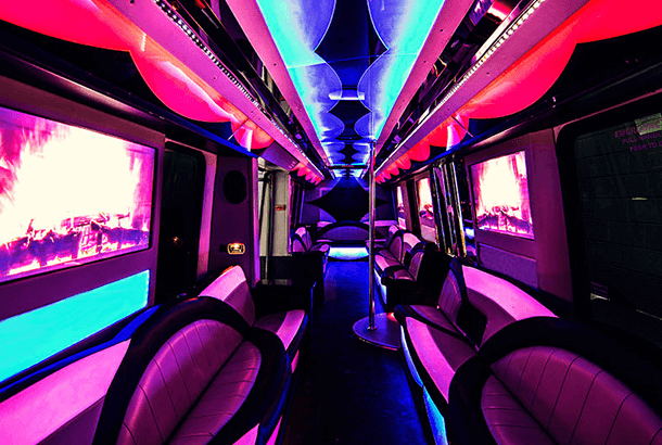 party bus Milwaukee with dance poles