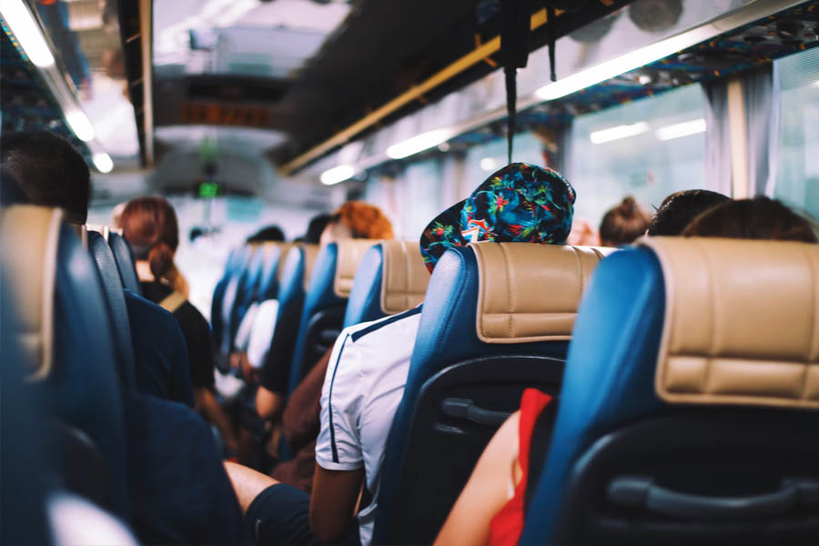Charter bus in Milwaukee, WI